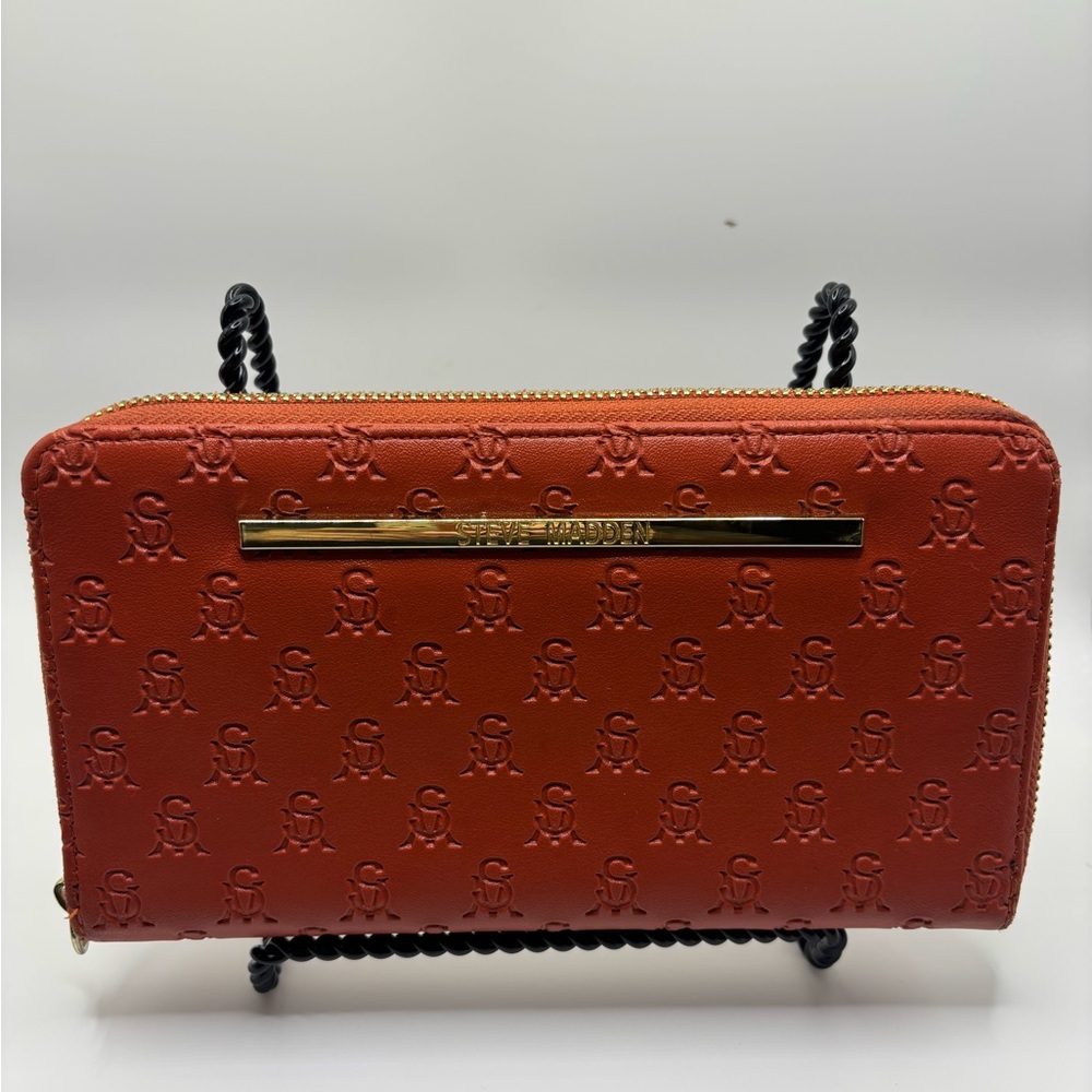 Steve Madden Women's Orange Zip Around Wallet